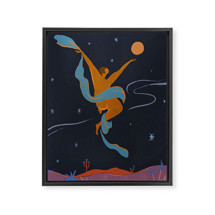 Reach for the Moon Framed Canvas Print Gallery Image 1