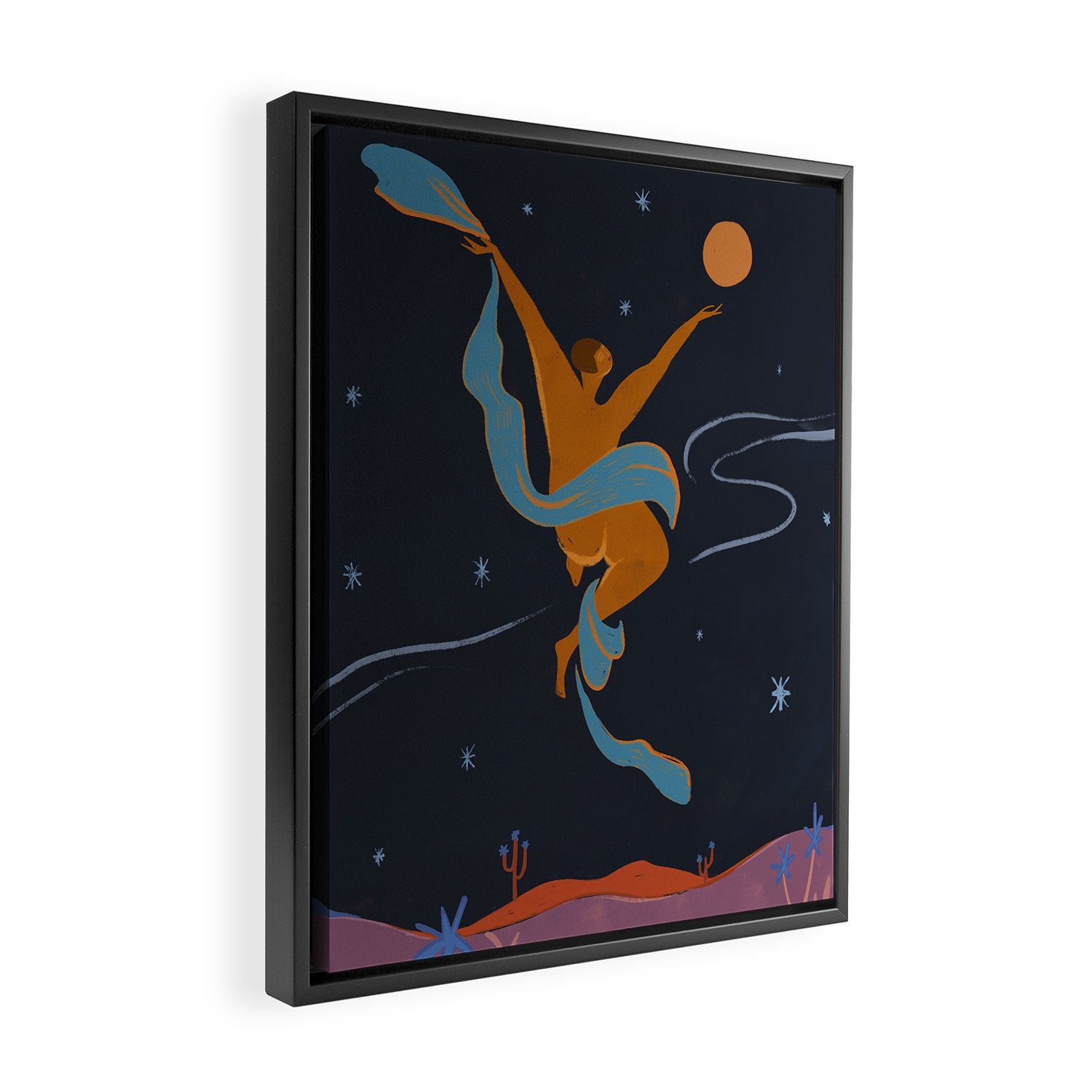 Reach for the Moon Framed Canvas Print Gallery Image 2