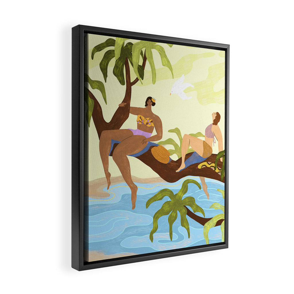 Sharing a Tree Framed Canvas Print Gallery Image 2