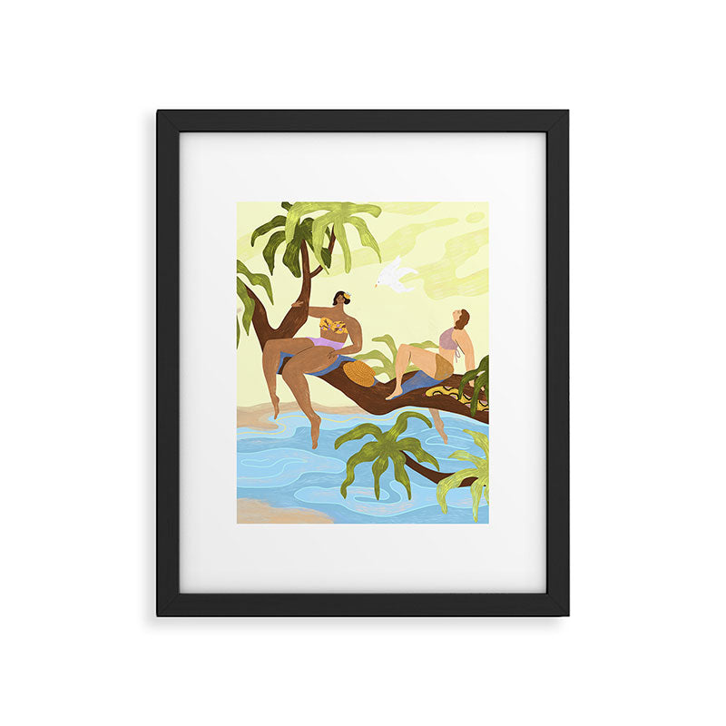 Sharing a Tree Framed Art Print Gallery Image 5
