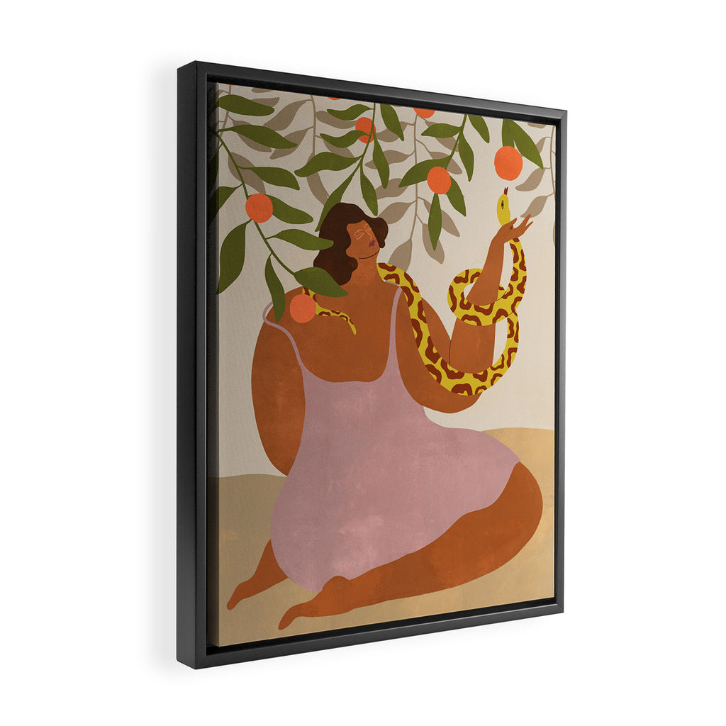 Smell The Orange Framed Canvas Print Gallery Image 2