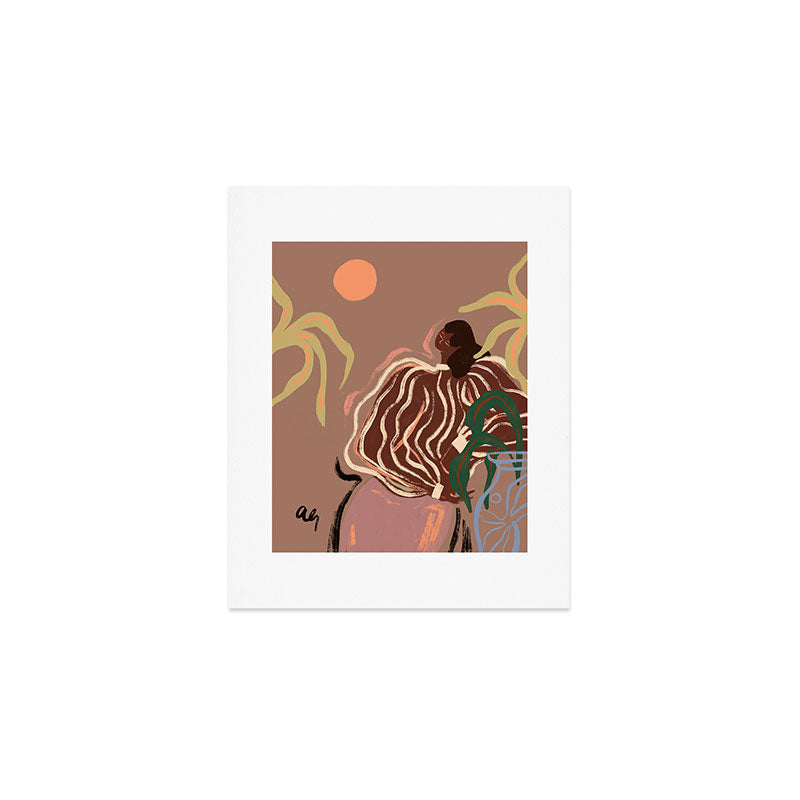 Stillness, Inspired by PANTONE 17 1230 Mocha Mousse Art Print Gallery Image 1