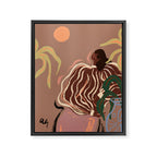 Stillness, Inspired by PANTONE 17 1230 Mocha Mousse Framed Canvas Print Gallery Image 6