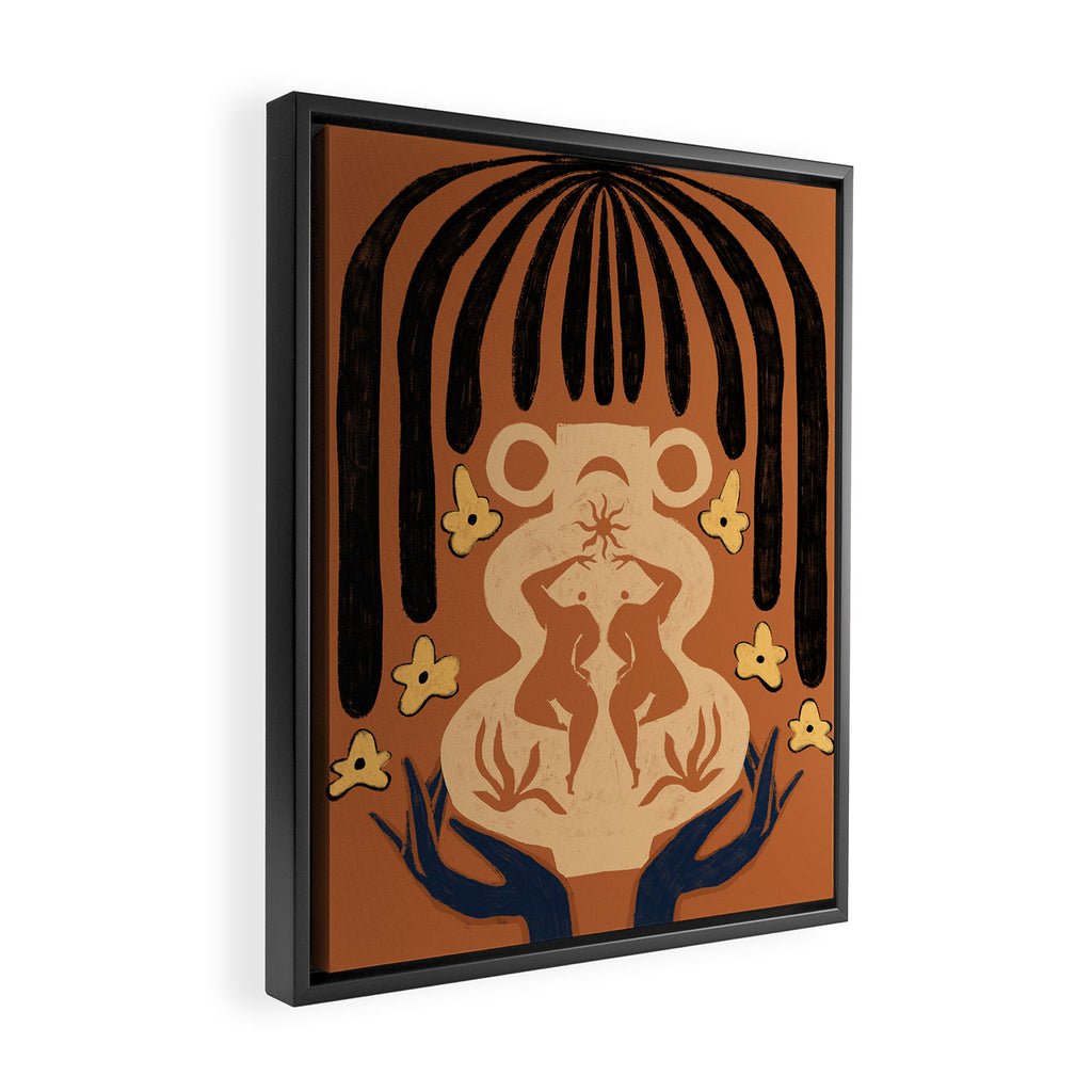 Sun And Moon  Framed Canvas Print Gallery Image 2