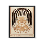 Sun And Moon Line Art Framed Canvas Print Gallery Image 6