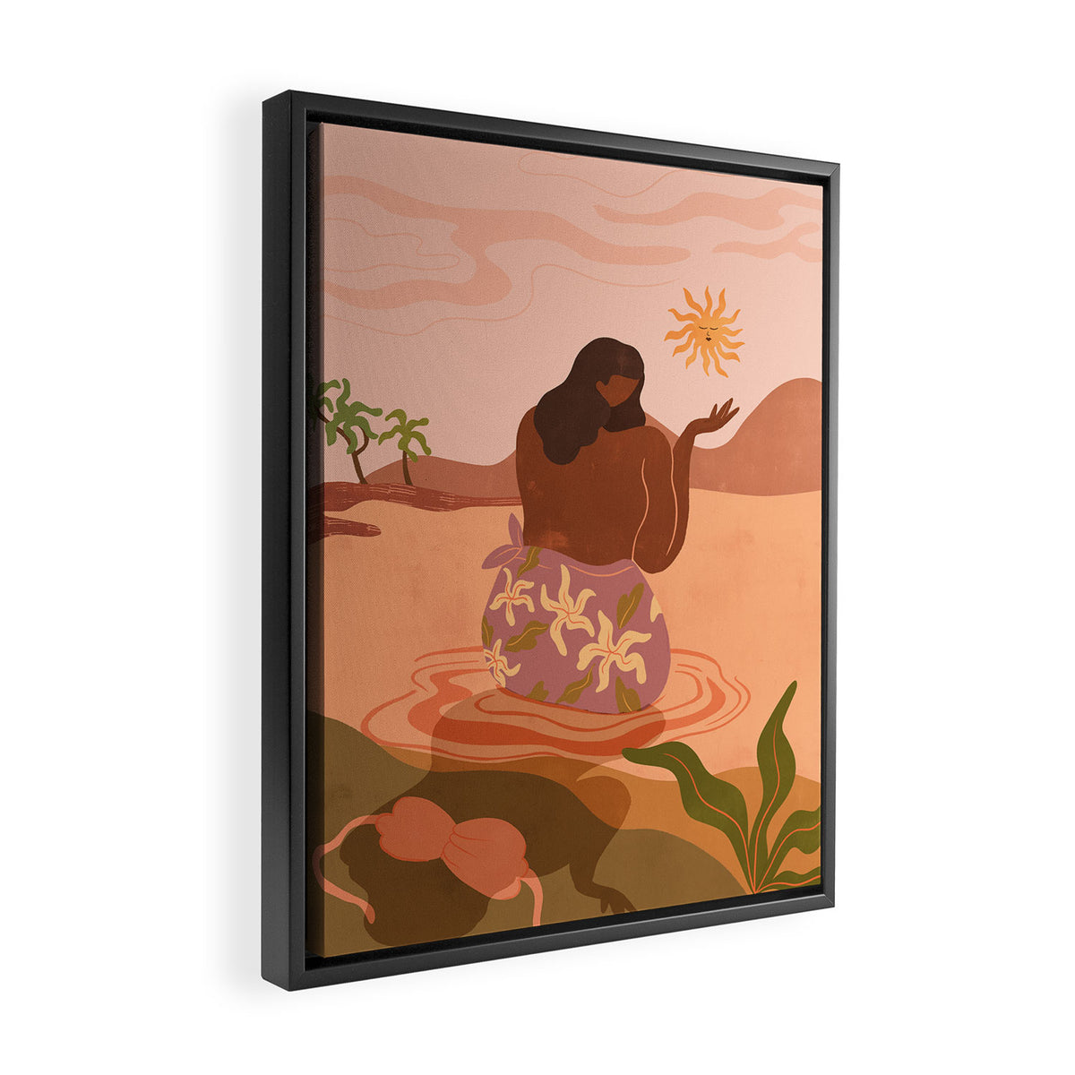 Sunset  Framed Canvas Print Gallery Image 2