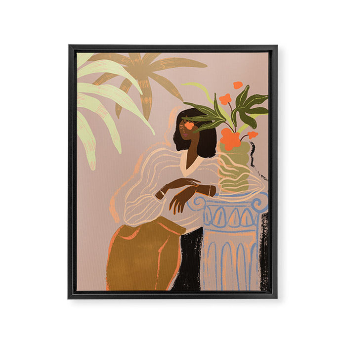 Waiting Framed Canvas Print Gallery Image 1