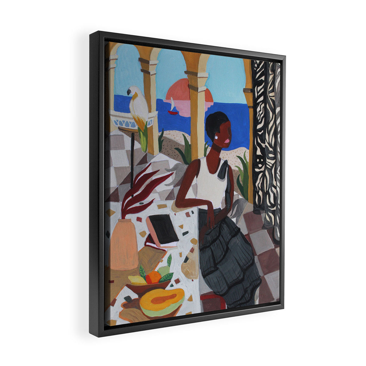 Waiting Framed Canvas Print Gallery Image 2