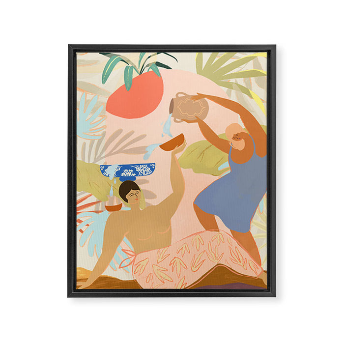 Water Play Framed Canvas Print Gallery Image 1