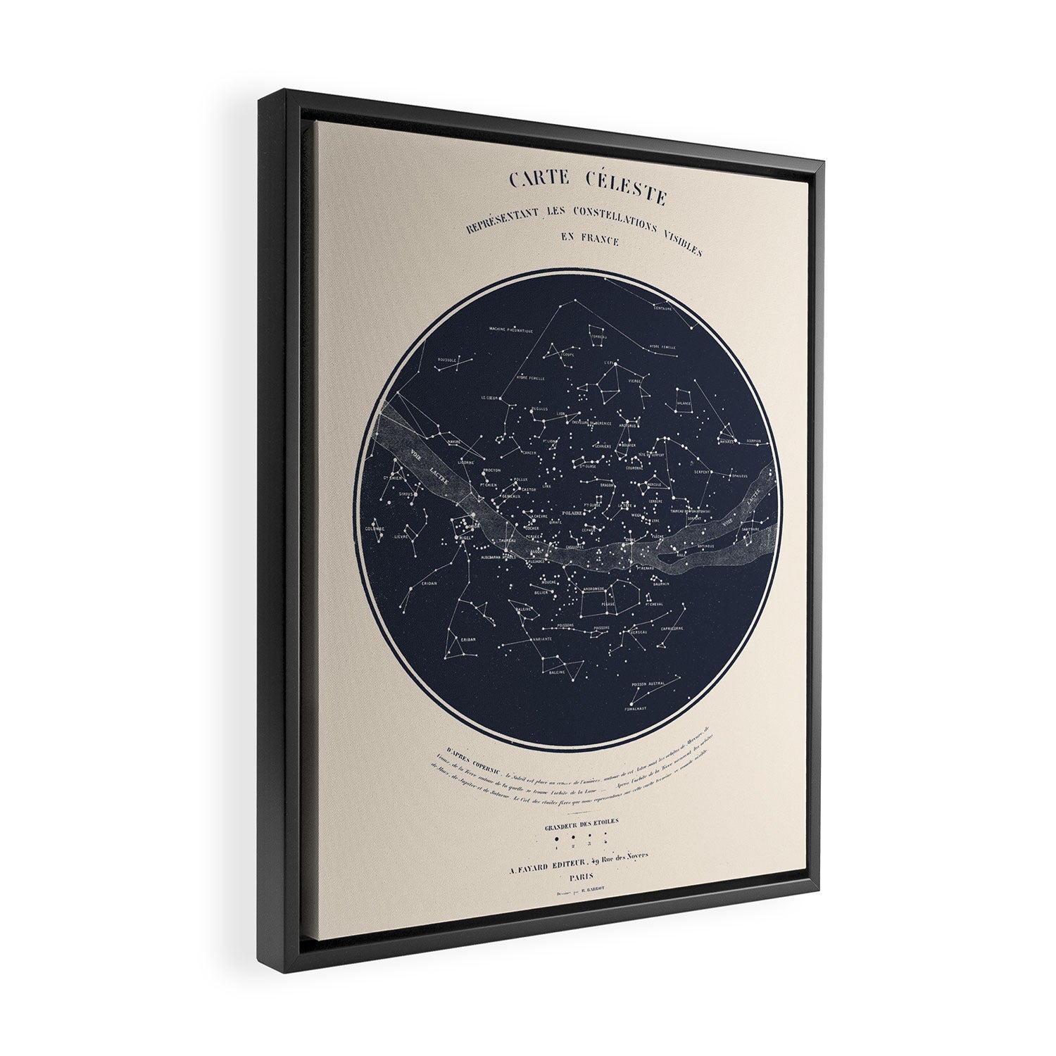 Carte Celeste Framed Canvas Print Gallery Image 2