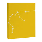 Aquarius Zodiac Star Constellation Line Art Bright Yellow Canvas Print Gallery Image 8
