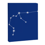 Aquarius Zodiac Star Constellation Line Art Dark Blue Canvas Print Gallery Image 8