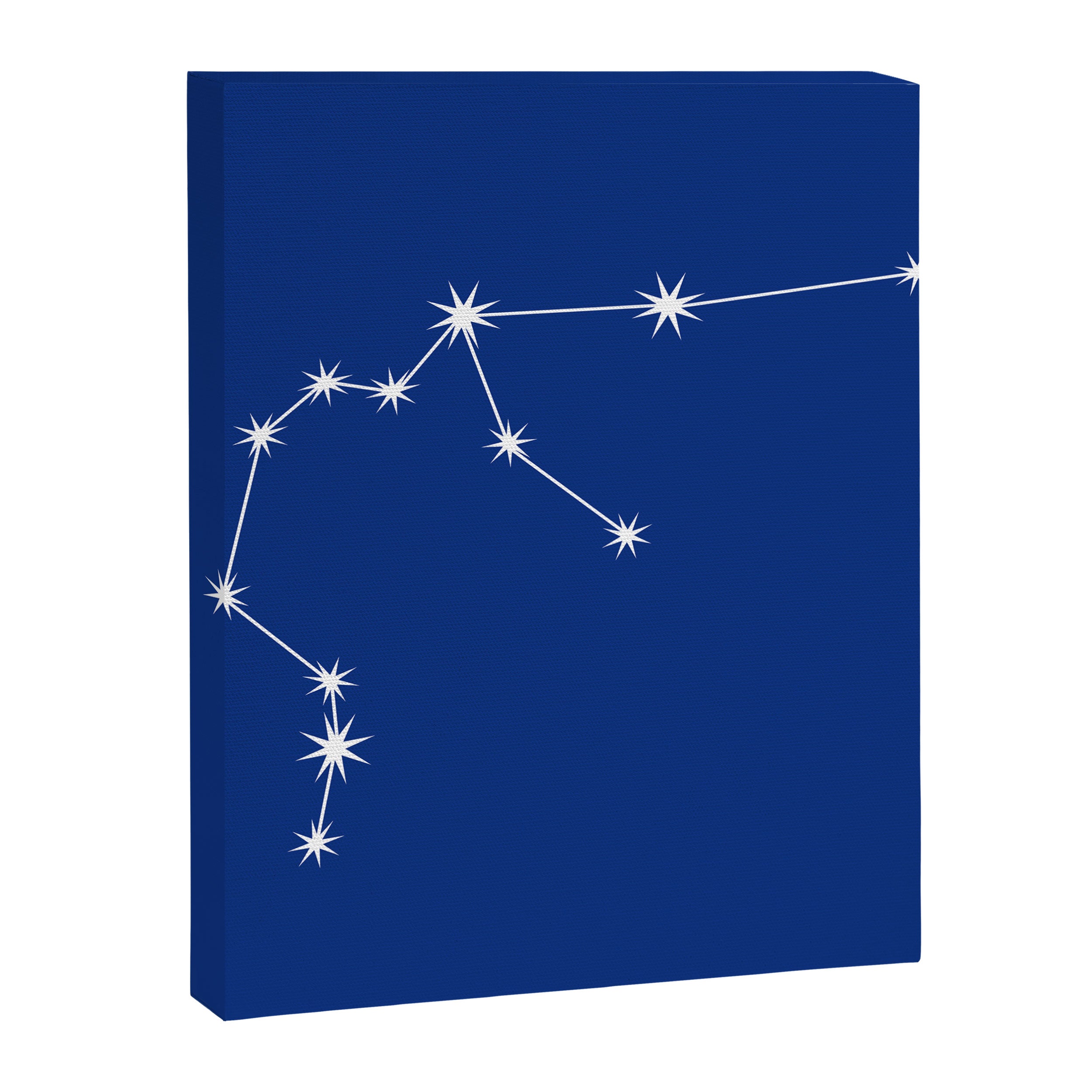 Aquarius Zodiac Star Constellation Line Art Dark Blue Canvas Print Gallery Image 8