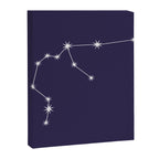 Aquarius Zodiac Star Constellation Line Art Dark Purple Canvas Print Gallery Image 8