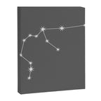 Aquarius Zodiac Star Constellation Line Art Grey Canvas Print Gallery Image 8