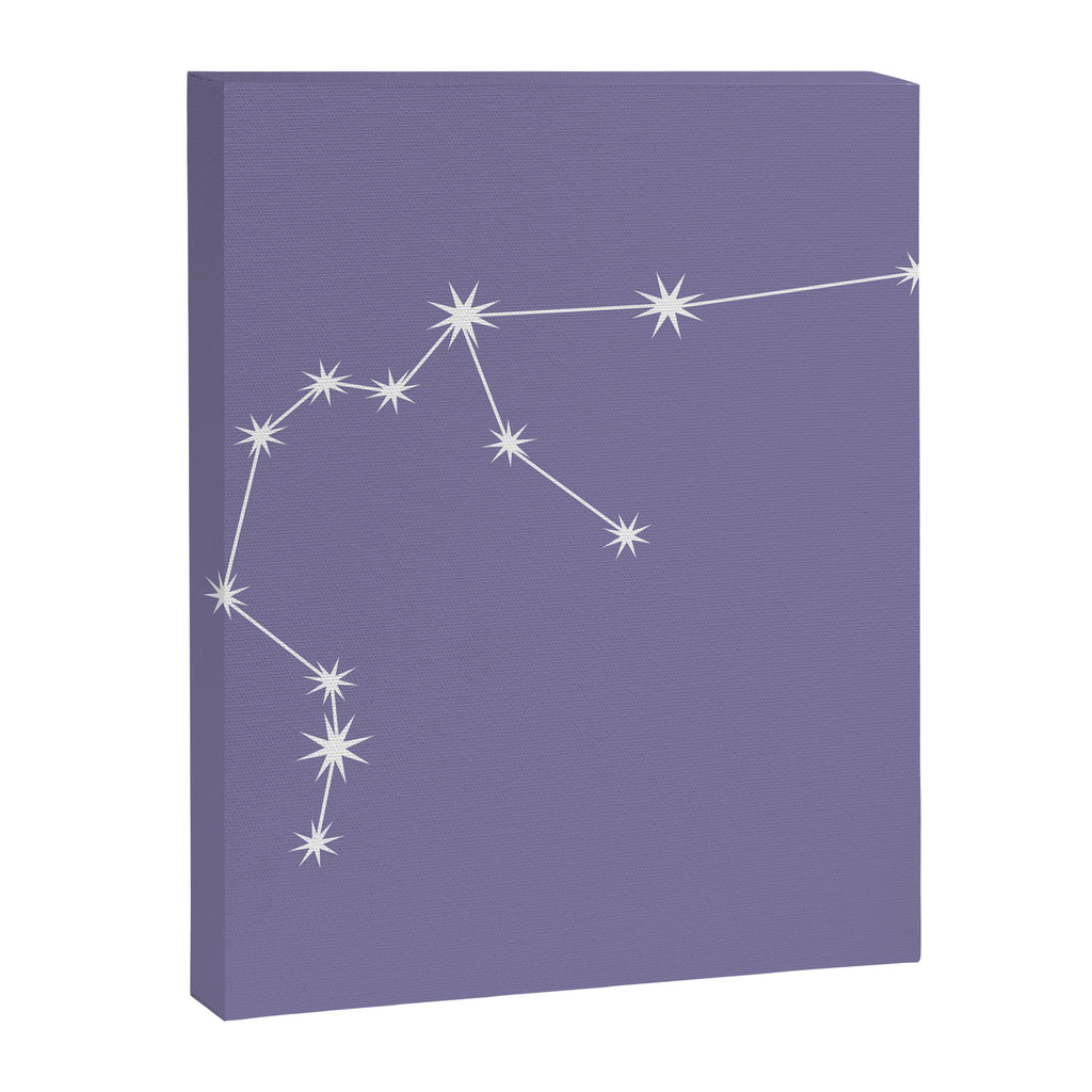 Aquarius Zodiac Star Constellation Line Art Lavender Purple Canvas Print Gallery Image 8