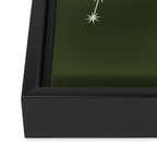 Aquarius Zodiac Star Constellation Line Art Moss Green Framed Canvas Print Gallery Image 3