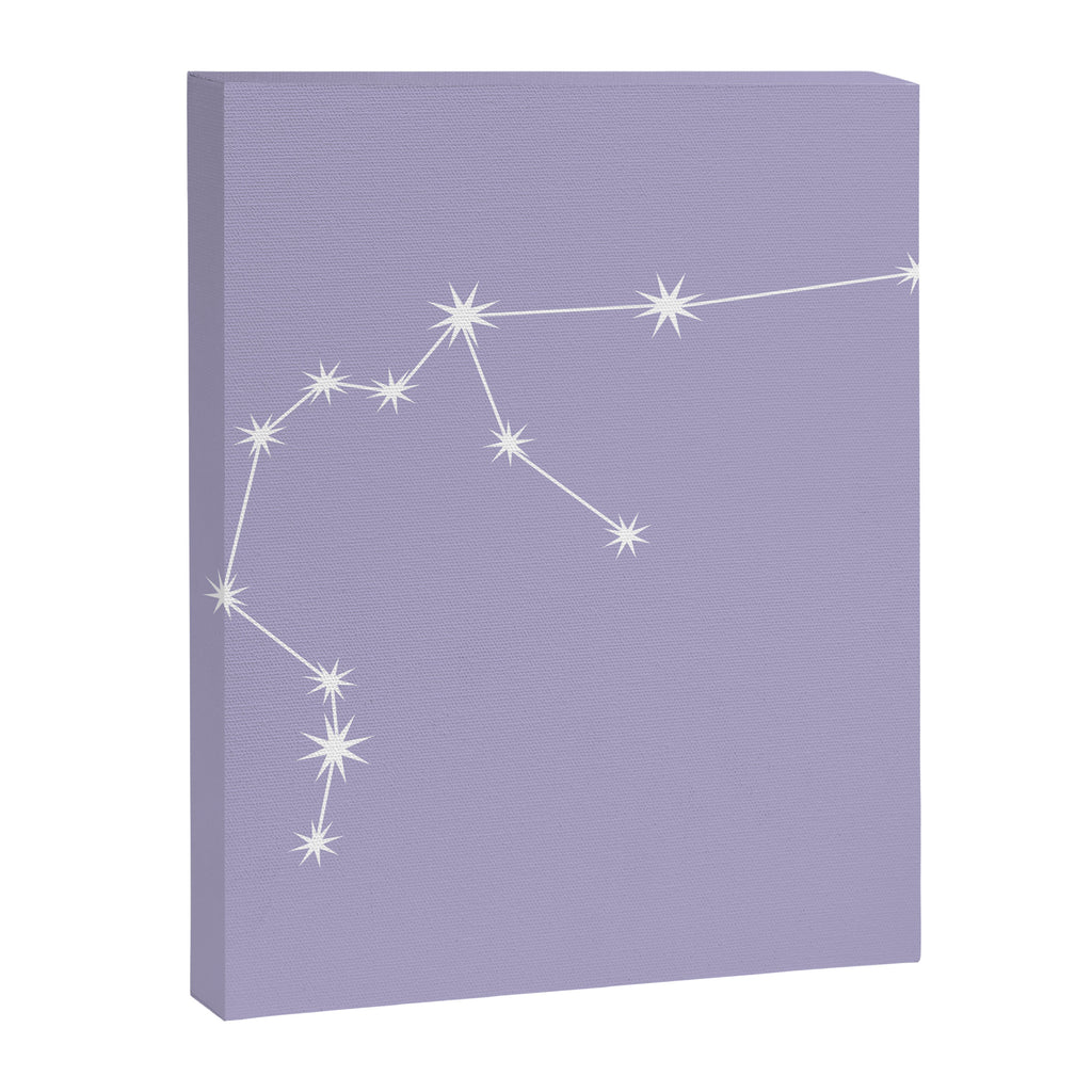 Aquarius Zodiac Star Constellation Line Art Pastel Lavender Canvas Print Gallery Image 8