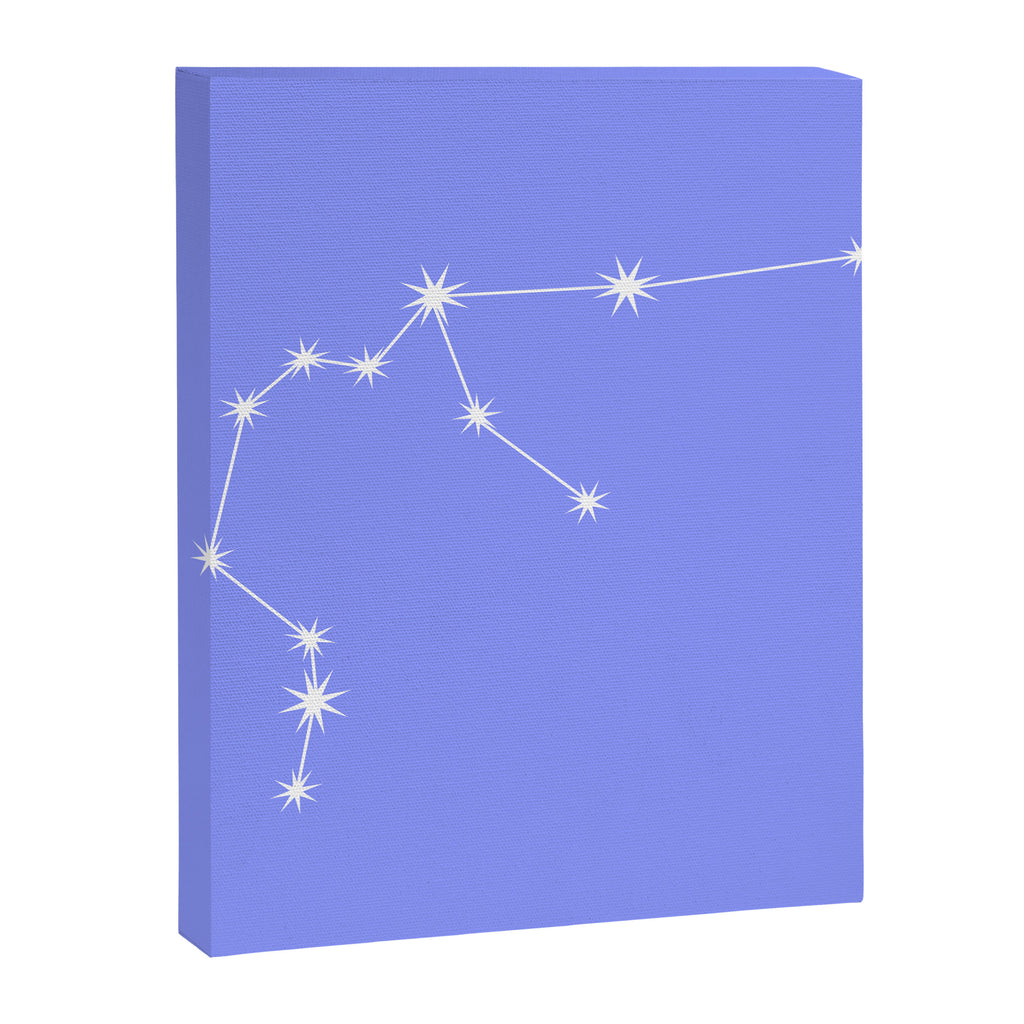 Aquarius Zodiac Star Constellation Line Art Pastel Purple Canvas Print Gallery Image 8