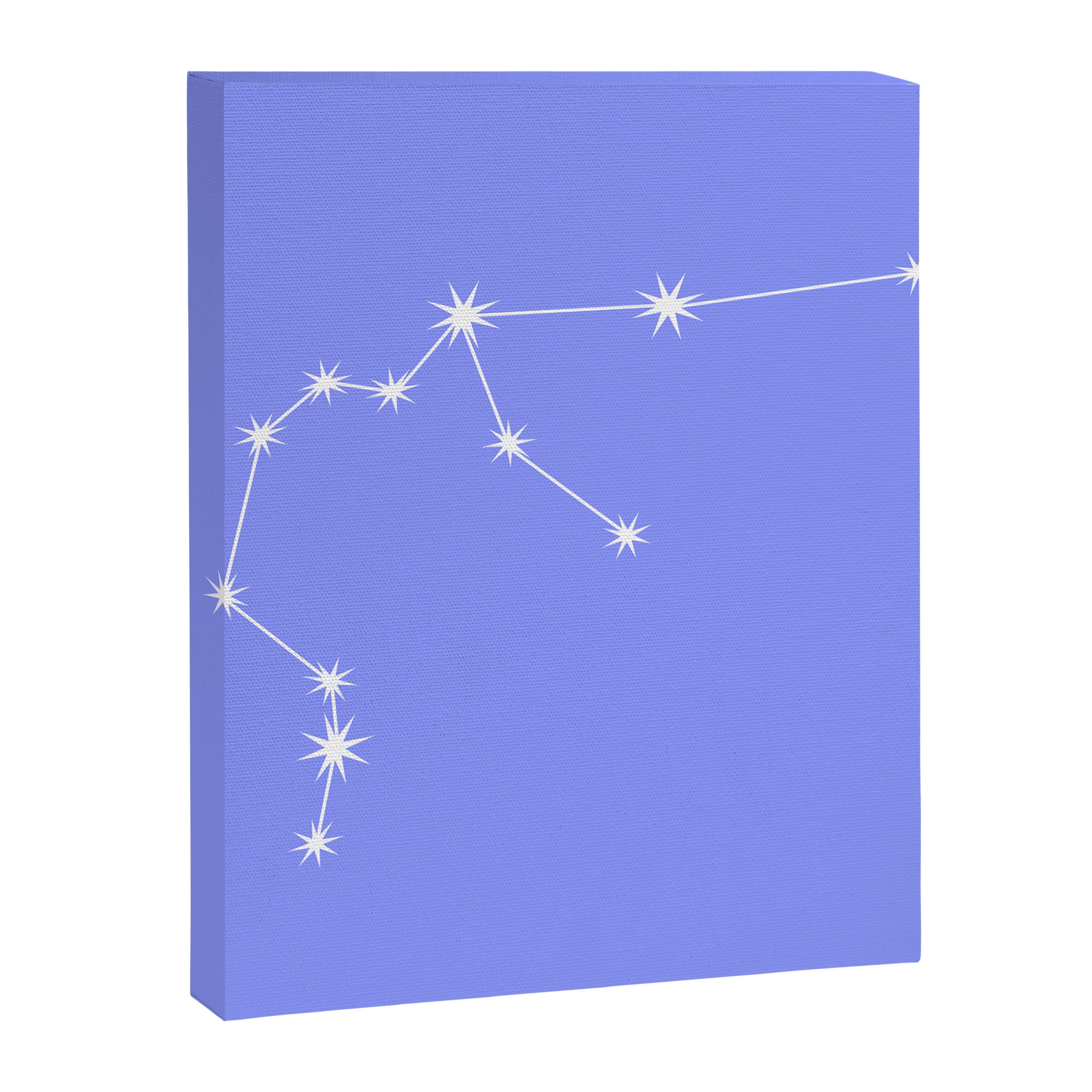 Aquarius Zodiac Star Constellation Line Art Pastel Purple Canvas Print Gallery Image 8
