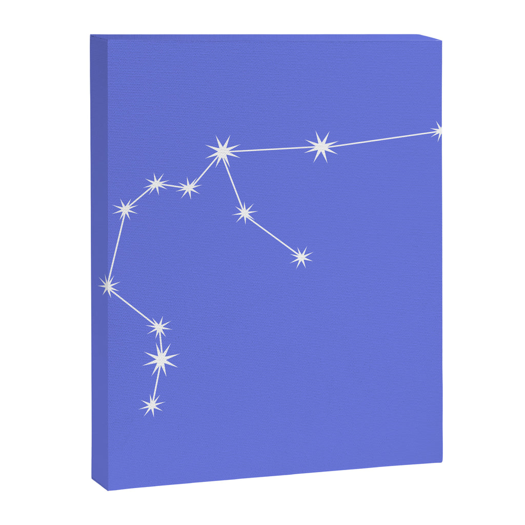 Aquarius Zodiac Star Constellation Line Art Periwinkle Purple Canvas Print Gallery Image 8
