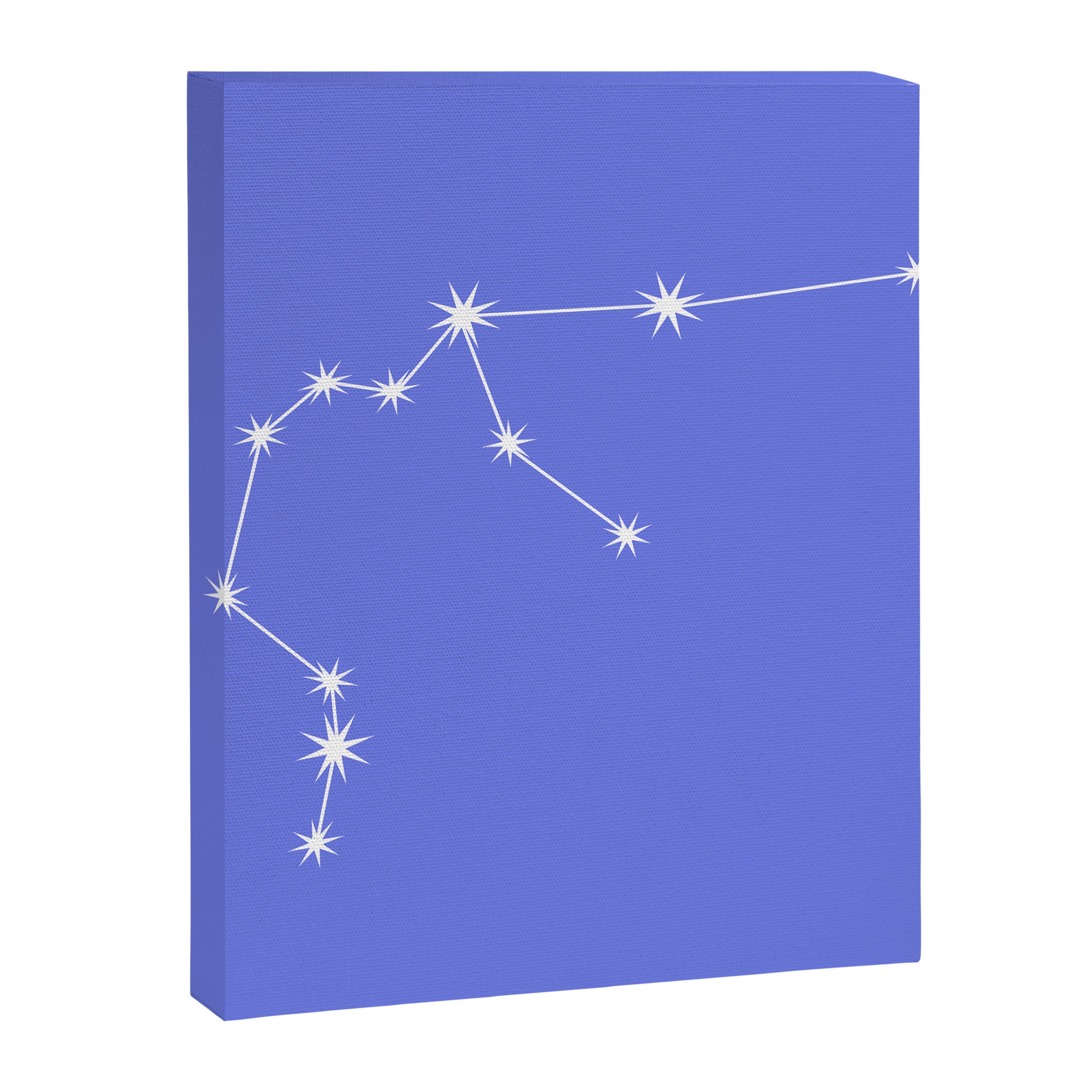 Aquarius Zodiac Star Constellation Line Art Periwinkle Purple Canvas Print Gallery Image 8