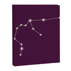 Aquarius Zodiac Star Constellation Line Art Plum Purple Canvas Print Gallery Image 8