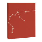 Aquarius Zodiac Star Constellation Line Art Red Canvas Print Gallery Image 8