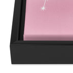 Aquarius Zodiac Star Constellation Line Art Soft Pink Framed Canvas Print Gallery Image 3