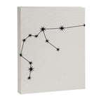 Aquarius Zodiac Star Constellation Line Art White Canvas Print Gallery Image 8