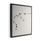 Aquarius Zodiac Star Constellation Line Art White Framed Canvas Print Gallery Image 2
