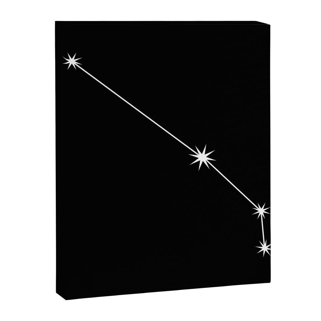 Aries Zodiac Star Constellation Line Art Black Canvas Print Gallery Image 8