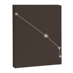 Aries Zodiac Star Constellation Line Art Coffee Brown Canvas Print Gallery Image 8