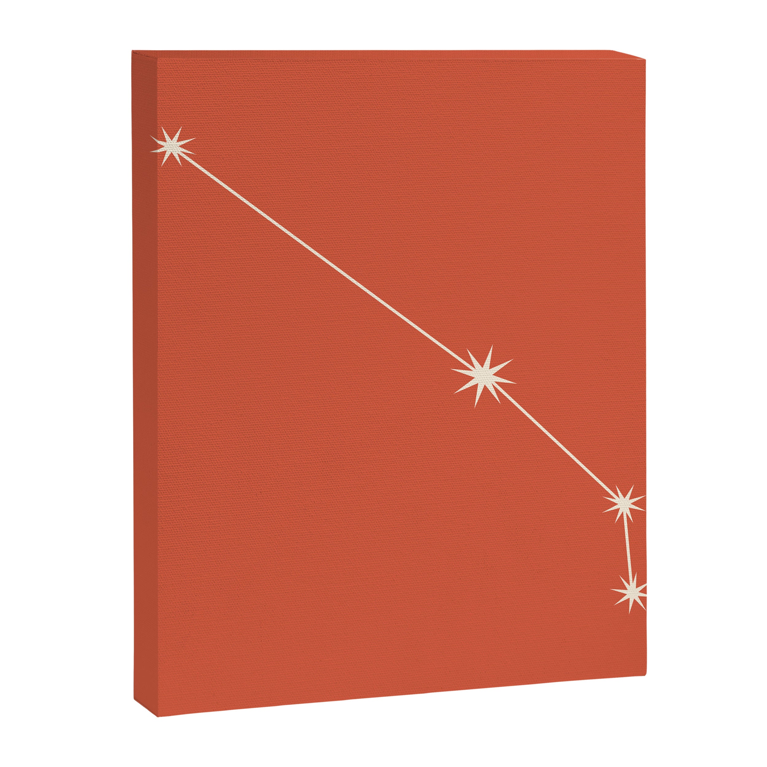 Aries Zodiac Star Constellation Line Art Coral Red Canvas Print Gallery Image 8