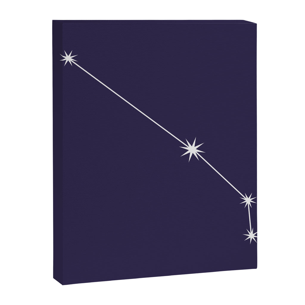 Aries Zodiac Star Constellation Line Art Dark Purple Canvas Print Gallery Image 8