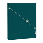 Aries Zodiac Star Constellation Line Art Deep Teal Canvas Print Gallery Image 8