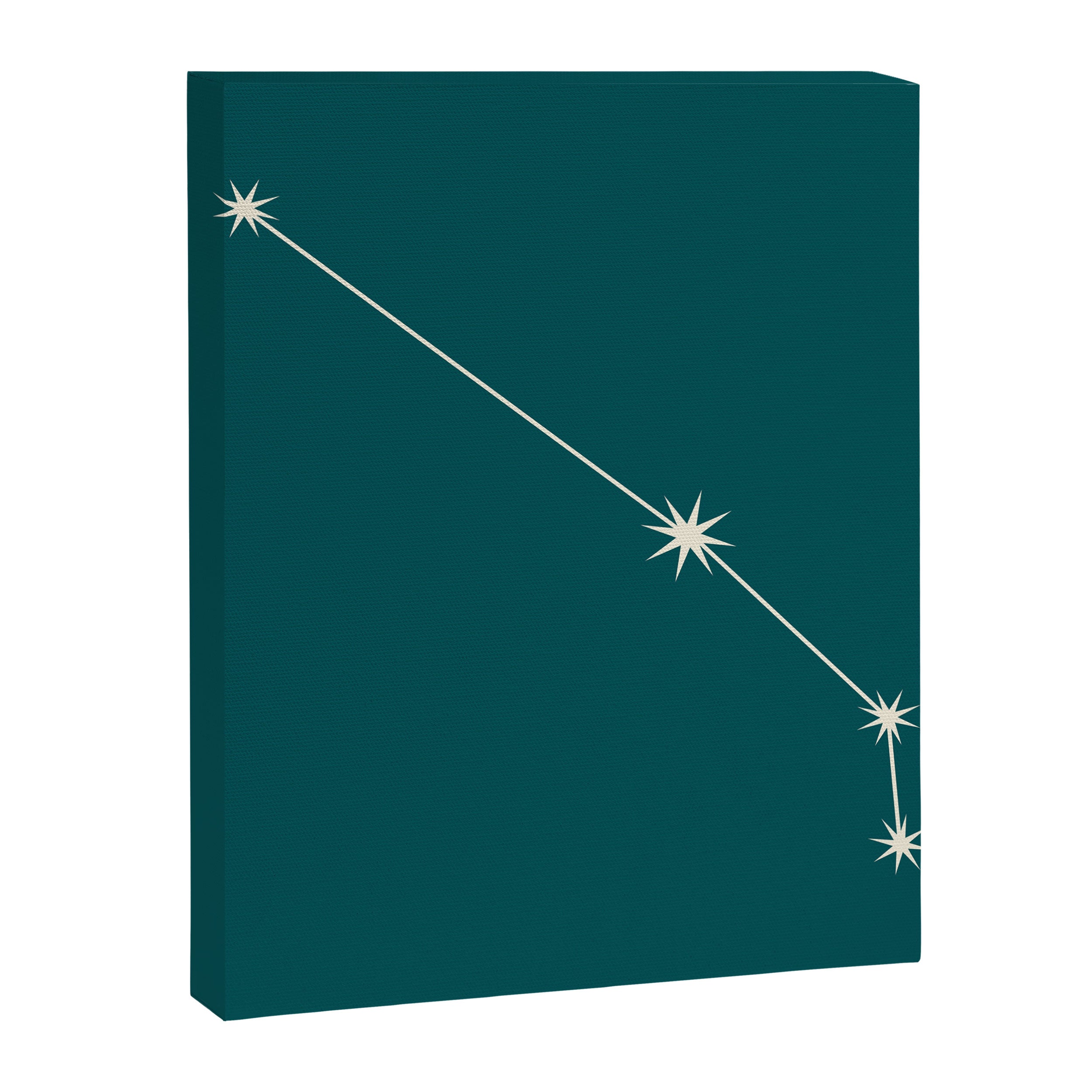 Aries Zodiac Star Constellation Line Art Deep Teal Canvas Print Gallery Image 8