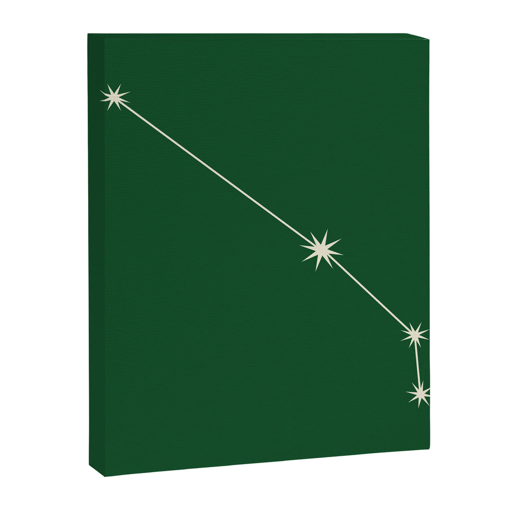 Aries Zodiac Star Constellation Line Art Green Canvas Print Gallery Image 8