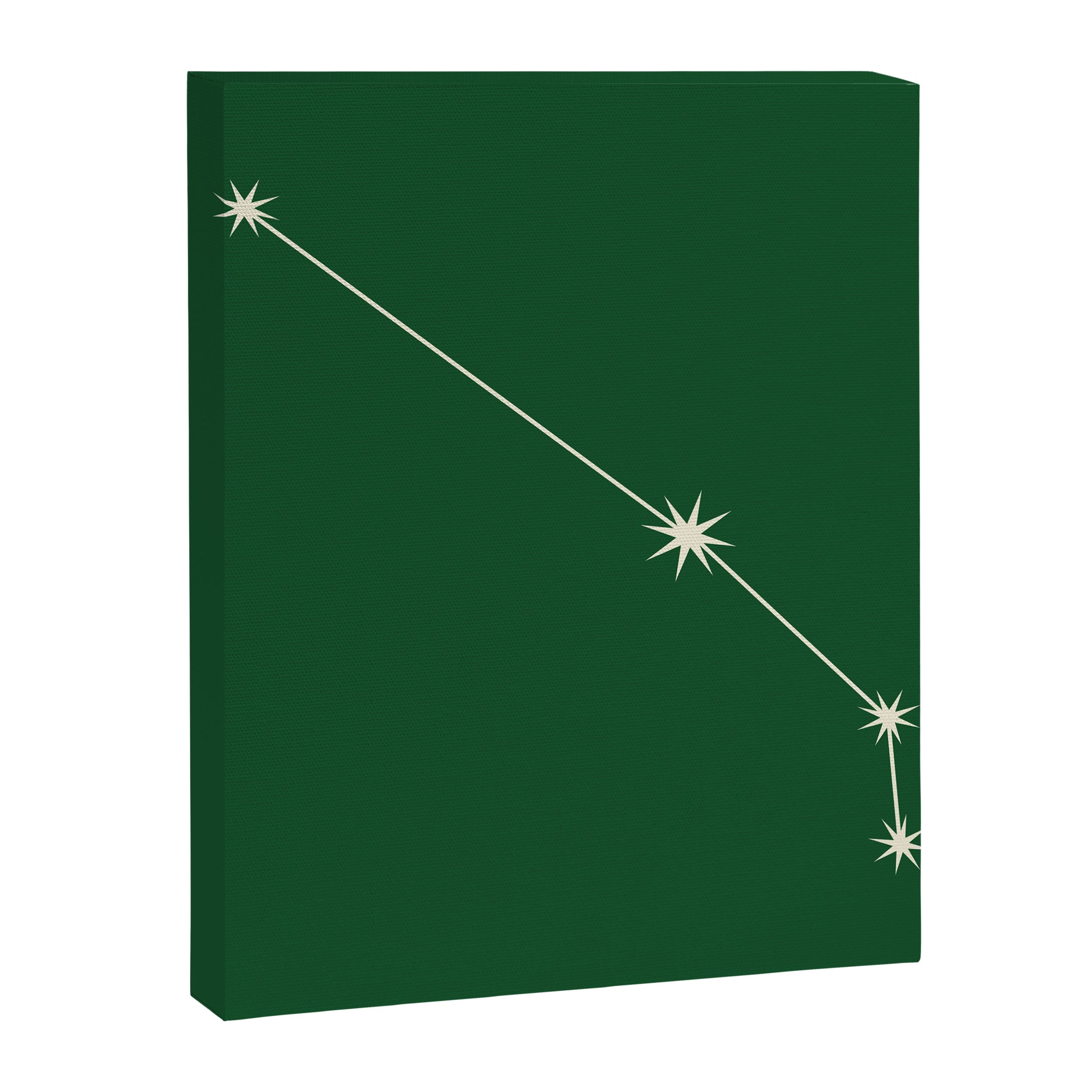 Aries Zodiac Star Constellation Line Art Green Canvas Print Gallery Image 8
