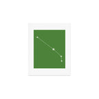 Aries Zodiac Star Constellation Line Art Kelly Green Art Print Gallery Image 1