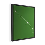 Aries Zodiac Star Constellation Line Art Kelly Green Framed Canvas Print Gallery Image 2