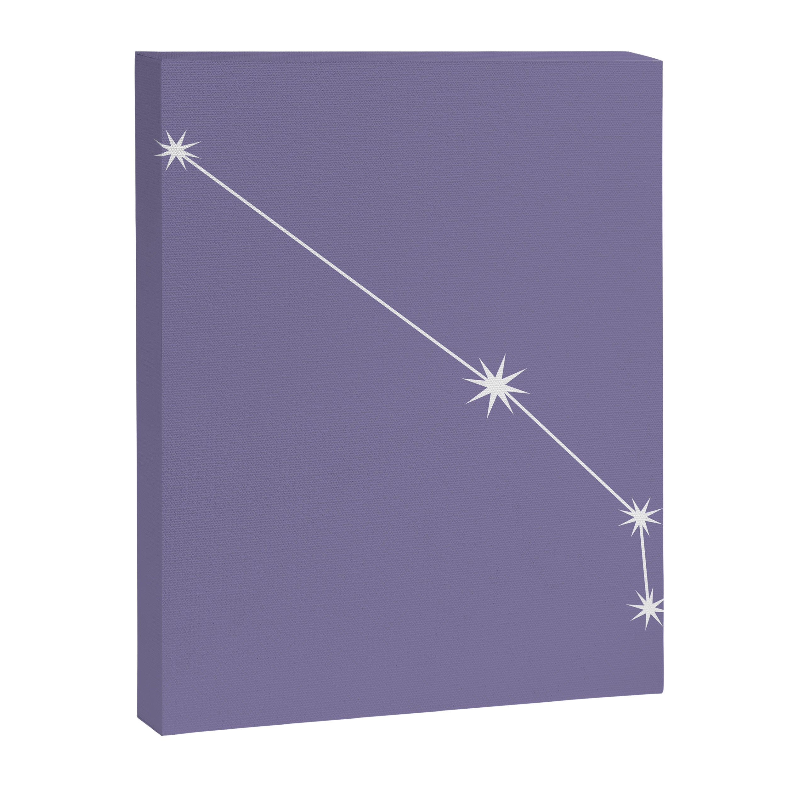 Aries Zodiac Star Constellation Line Art Lavender Purple Canvas Print Gallery Image 8