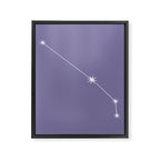 Aries Zodiac Star Constellation Line Art Lavender Purple Framed Canvas Print Gallery Image 8