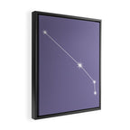 Aries Zodiac Star Constellation Line Art Lavender Purple Framed Canvas Print Gallery Image 2