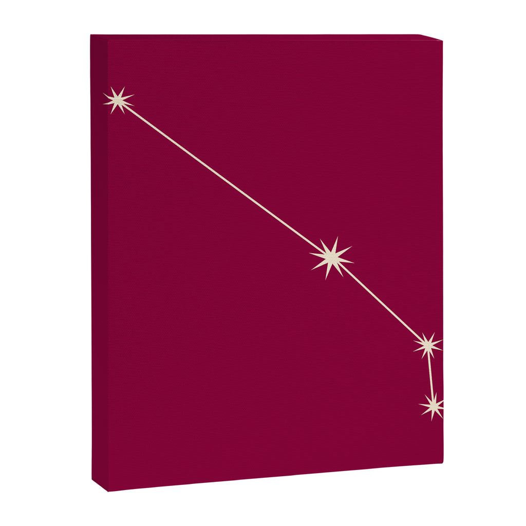 Aries Zodiac Star Constellation Line Art Magenta Pink Canvas Print Gallery Image 8