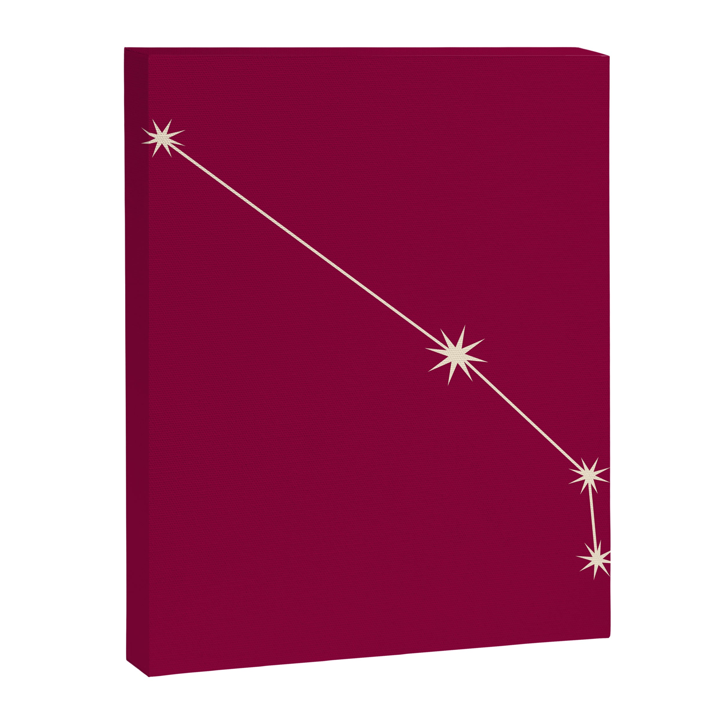 Aries Zodiac Star Constellation Line Art Magenta Pink Canvas Print Gallery Image 8