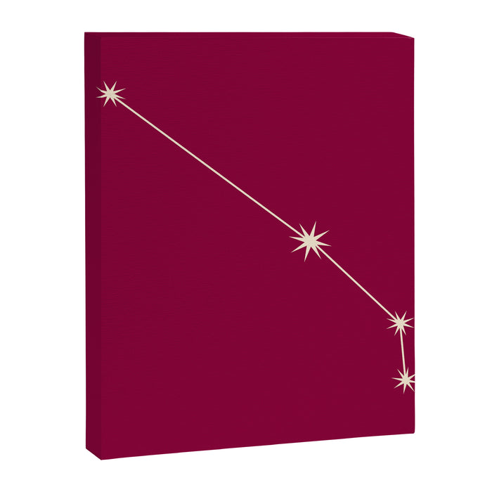 Aries Zodiac Star Constellation Line Art Magenta Pink Canvas Print Gallery Image 1