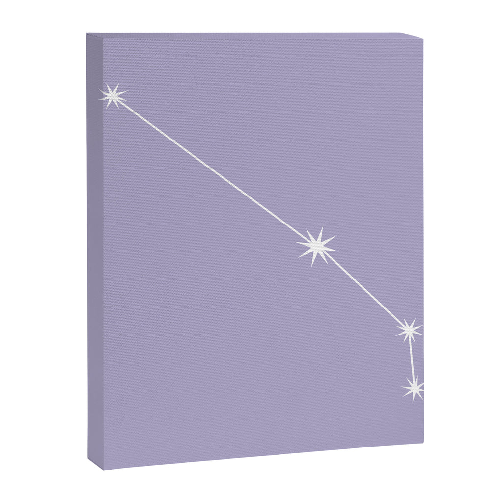 Aries Zodiac Star Constellation Line Art Pastel Lavender Canvas Print Gallery Image 8