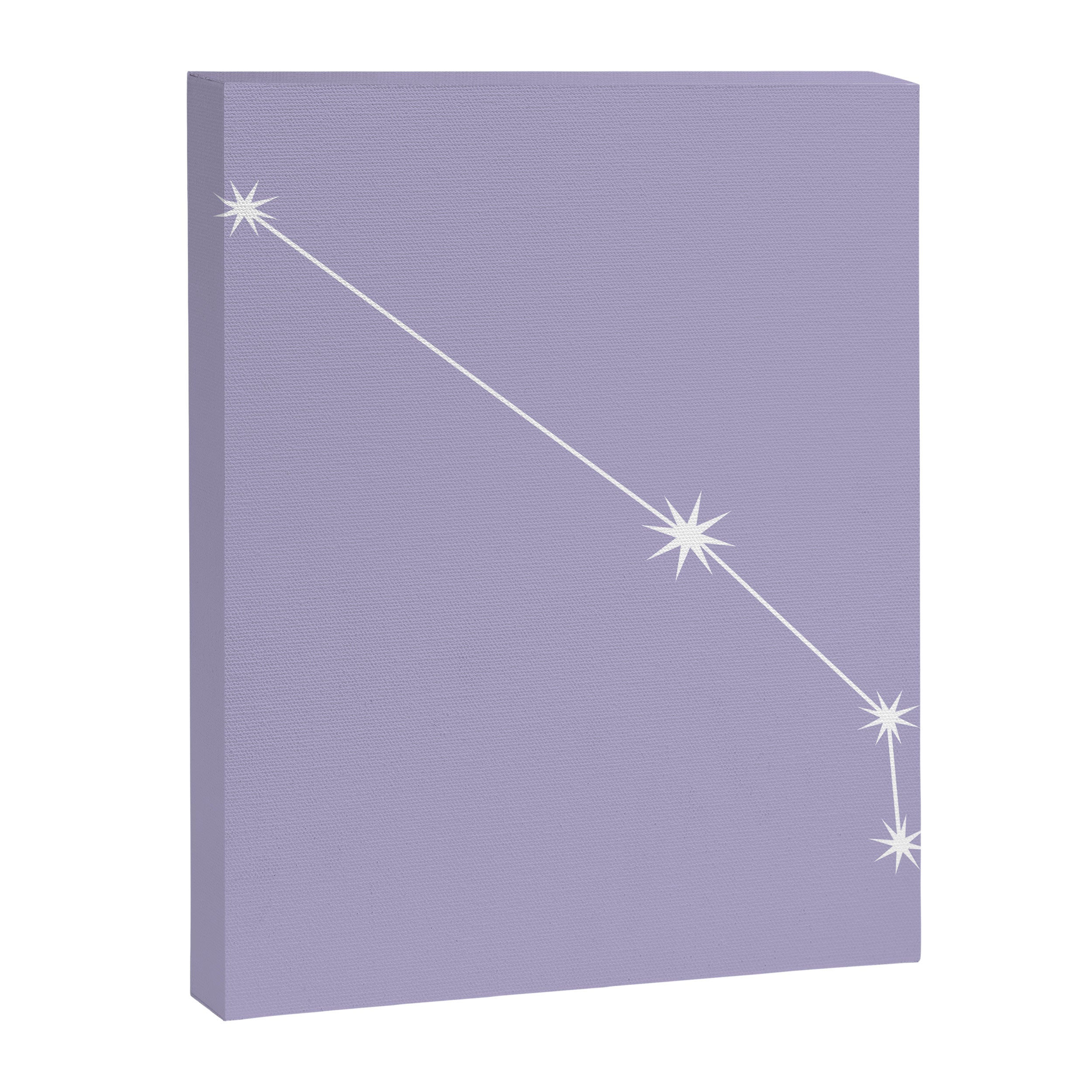 Aries Zodiac Star Constellation Line Art Pastel Lavender Canvas Print Gallery Image 8