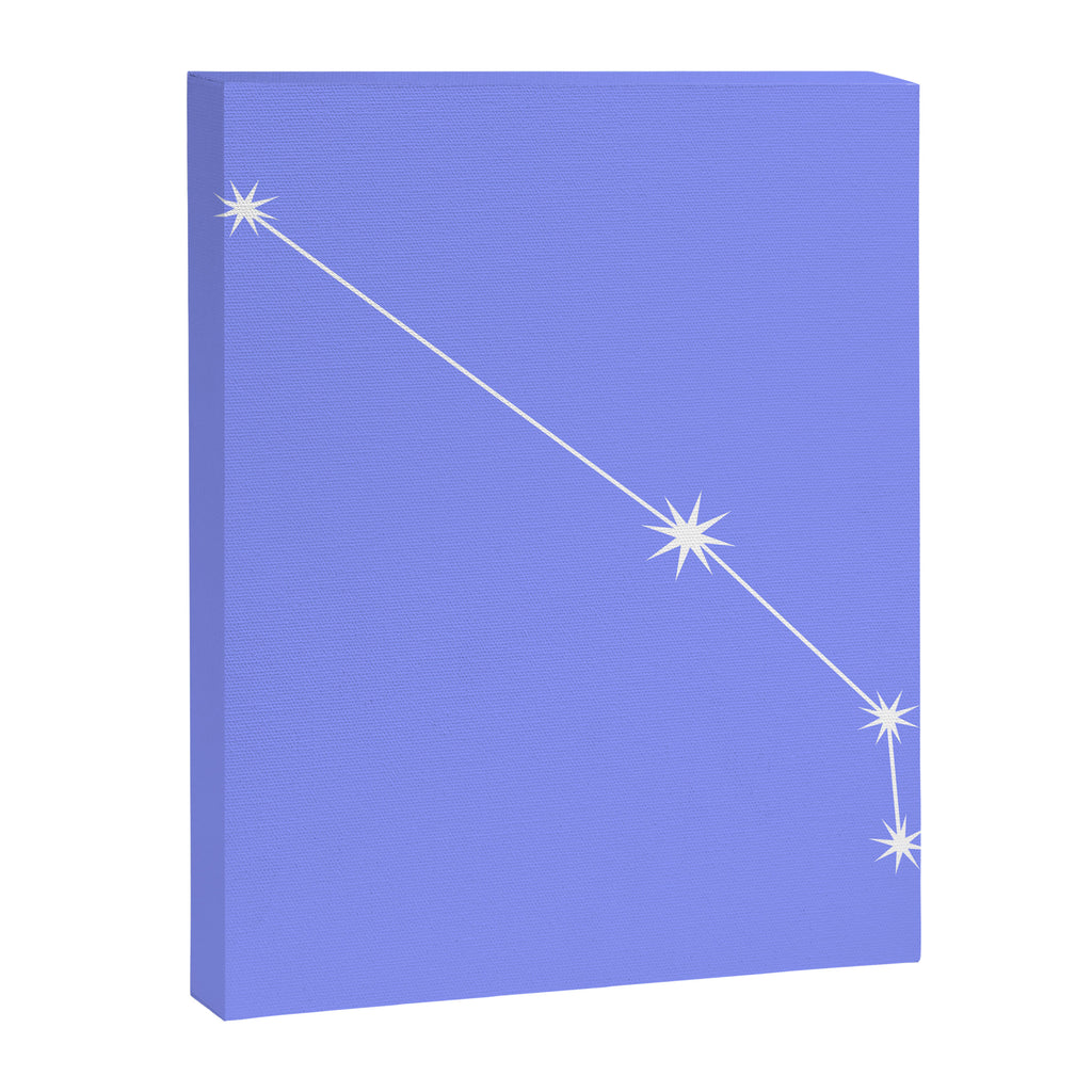 Aries Zodiac Star Constellation Line Art Pastel Purple Canvas Print Gallery Image 8